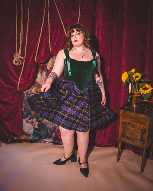 Flora Tartan Skirt (Knee Length)