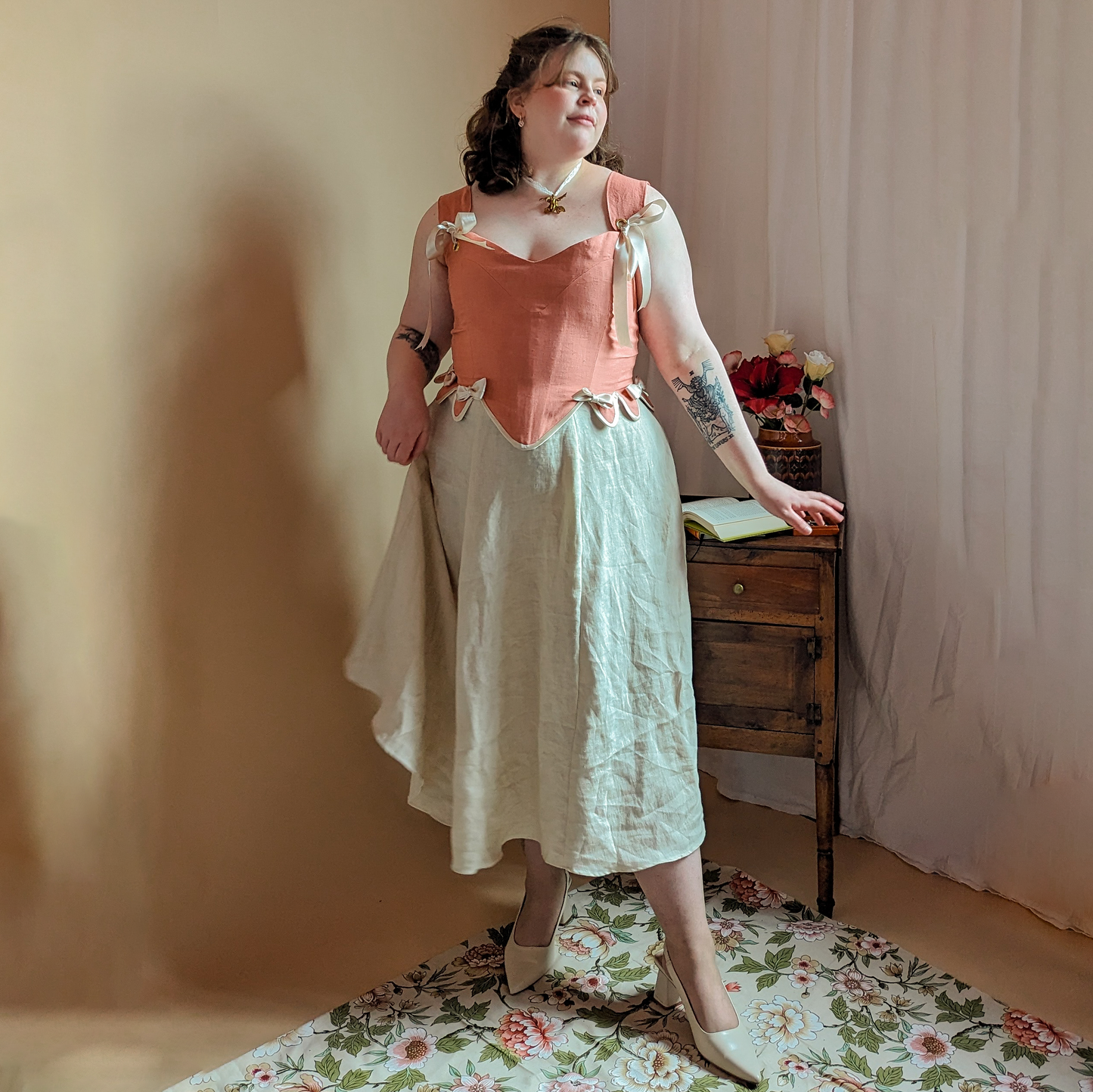 Rosalie Linen Corset & Sylvie Linen Skirt